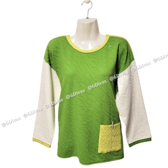 Margaret Winters Tops - Womens Top Long Sleeve Fall Winter Reversible Blouse Comfy Soft Size M L XL- NEW